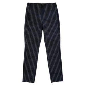 Rag & Bone Simone Pin Stripe Pants Leggings Womens 4 Navy Blue Skinny Fit Ankle